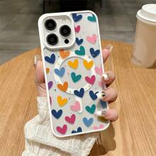 Free Shipping, Local Delivery In Mexico. Delivery In 4 Days To Phonecase: AVibrantHeartGraffitiDesignThatFitsEliPhone16Pro15Plus,Y14ProfessionalMaxMagneticPhoneCases,CompatiblewithWirelessChargingforAppleDevices,IncludingEliPhone11,12ProAnd13ProAsGoodAsA SimpleProtector. - 白色 - 查看 10