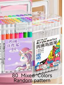 120 Colors Acrylic Marker Pens, Colored Markers, Suitable For Picture Book Painting, Card Making, Great Value Set For Beginners, Applicable For DIY Art Painting, Art Creation, Quick Drying, Graffiti, School Use (Packaging Pattern Random) - Sets - View 9