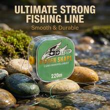 220m/240yd Super Strong Nylon Fishing Line, 6lb-40lb Green Invisible Monofilament Line, Size 3 For Freshwater & Saltwater Fishing - Green - View 3