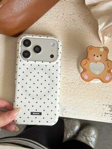 Weiße Punkte Teddybär Magnetische Hülle geeignet für iPhone 17 Pro Max, neue 16 Hüllen für Frauen, stoßfest Rundumschutz 15 Pro Max, 14, 13 Sommer Schutzhülle - Weiss - Übersicht 5