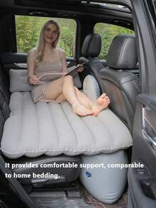 1pc Portable Inflatable Mattress, Inflatable Bed, Multifunctional Car SUV Mattress, Outdoor Camping Beach Use (No Air Pump) - Multicolor - View 9
