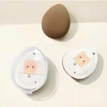 Pincel de maquillaje con forma de oso lindo, de uso dual en seco y húmedo - Multicolor - Ver 1
