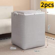 2 hộp đựng đồ bằng vải có thể gấp gọn, thích hợp để đựng quần áo, chăn màn trong tủ quần áo, làm giỏ đựng đồ, túi chuyển nhà dung tích lớn - Tiết kiệm không gian, có thể gấp gọn - Phù hợp với tủ quần áo, gầm giường, xe hơi - Nhiều màu - Xem 19