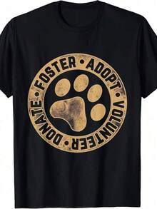 Foster. Adopción. Voluntario. Donal. Camiseta de Rescate de Animales - Negro - Ver 5