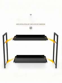 Multi-Color 2-Tier Bathroom Storage Organizer, Countertop Cosmetic Rack For Skincare And Makeup, Compact Design Keeps Toiletries Tidy, Perfect For Bathroom, Vanity, And Bedroom Use, Maximizes Small Space With Style. Christmas, Halloween, Easter, Thanksgiving, Holiday Season Gift - Bathroom Storage Rack - View 5