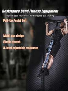 1pc Adjustable Pull-Up Assist Band, Resistance Band For Strength Training, Anti-Breakage - Royal Blue - View 4