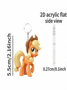 Móc khóa MY LITTLE PONY - Móc khóa kỳ lân cầu vồng hoạt hình - Móc treo cặp sách trên xe hơi - Móc khóa - Móc treo chìa khóa hoạt hình bằng nhựa PVC mềm - Móc treo búp bê 3D tự làm - Quà tặng nhỏ - Nhiều màu - Xem 3