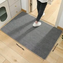 1 buah Keset Anti Selip yang Dapat Dicuci dengan Mesin, Lembut, Menyerap, dan Tahan Noda, Karpet Dapur untuk Wastafel, Lorong, Kamar Mandi, dan Ruang Cuci - abu-abu - View 7