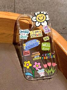 Funda de teléfono transparente con elemento de graffiti pintado a mano y estilo lindo, compatible con iPhone 13/11/17/17pro/16/14/15/15pro/15 Plus/15 Promax/7plus/8plus/X/Xs Max/Xr/11pro/12pro/13pro/14pro/12mini/13mini/11promax/12promax/13promax/14promax/14plus/17pro Max/17Air/6/6s Plus/7/8/16Pro/16plus/16promax/Se2/17promax y Galaxy/A54/A14/A12/A13/A15/A32/A33/A24/A52S/S20/S21/S22/S23/S24/S23Plus/S24ultra/S25/A15/A33/A23, regalo de color suave de primavera - Estilo 3 (1 pieza) - Ver 8