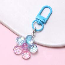 Flower Keychain. Small Flower Bag Charm. Bag Charm. Flower Pendant. Accessories Earphone Case Car Decor Halloween Transparent Flower Keychain Cute Keychain Pendant Bridesmaids Gift - Multicolor - View 11