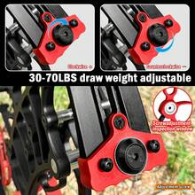 BROWNDATE New Metal Compound Bow, 30-70LBS Adjustable, Arrows & Steel Balls Dual Compatible, 25-30" Draw Length, Left/Right Hand Avalible, CNC Metal Short Axle 19" Design For Beginners & Adults Outdoor Practice Training Archery Equipment, Precision & Stability - (Black and Red) Pro Dual-purpose Bow - Bare Bow Set - View 9
