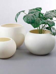 Chậu cây hình cầu tròn sang trọng tối giản, thích hợp trang trí phòng khách, phòng học, phòng ngủ, tủ TV trong nhà, chất liệu nhựa dày dặn, lý tưởng cho cây Thiên Điểu và cây Monstera. - A - Xem 7