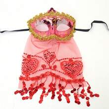 1 Full Face Princess Veil Mask Photography COS Stage Performance Makeup Dance Props - Xem 1