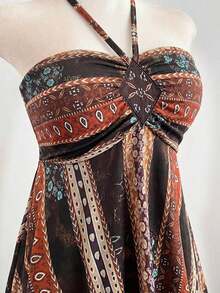 Vestido de vacaciones con estampado colorido para mujer - Multicolor 2 - Ver 9