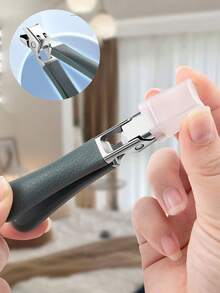 1pc Large Size Ergonomic Nail Clipper With Super Sharp Stainless Steel Blades, Suitable For Thick And Hard Fingernails And Toenails - Multicolor - View 6