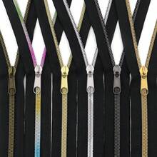 1 Set = 4.5m Zipper + 20pcs Zipper Pulls, Black & White Available, 5# Zipper Chain With 20pcs Zipper Pulls, 4 Zipper Teeth Colors (Bronze / Light Gold / Silver / Colorful) Suitable For Backpacks, Wallets, Handmade DIY, Sewing Replacement - -- - View 6
