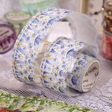1 Rollo/Bolsa de Cinta, Serie de Cortinas Cinta Decorativa de PET, Suministros para Scrapbooking, Para Decorar Tarjetas, Marcos, Computadoras, Fundas de Teléfono, Tazas, Revistas, Cajas de Papelería, Equipaje, Útiles Escolares - cinta adhesiva - Ver 7