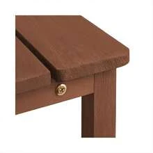 Cedar Outdoor Side Table, Design, With Shelf - Espresso - Black - View 5