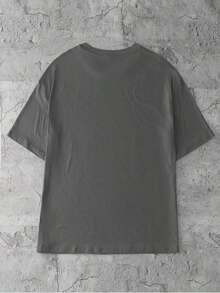Camiseta de manga corta con cuello redondo y estampado divertido de rana, de estilo casual para mujer, para el verano - Gris Oscuro 2 - Ver 11