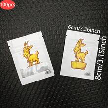 100个装密封拉链防异味铝箔袋，新款设计，可重复密封拉链袋，复活节礼品袋，珠宝袋，带窗口礼品收纳袋，可重复密封拉链铝箔塑料包装袋 - 彩色 - 查看 18