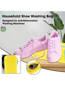 1 Bolsa protectora reutilizable para limpiar zapatos deportivos, bolsa específica para lavar zapatos en lavadora, bolsa de lavandería anti deformación para zapatos, bolsa de almacenamiento de zapatos para viajes - Multicolor - Ver 11