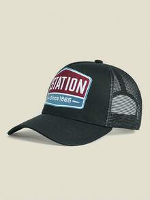 1pc Women's American 1865 Letter 3D Embroidery Streetwear Fashion Oversized Brimmed Baseball Cap, Breathable Mesh Trucker Hat, Suitable For Spring, Summer, Autumn Outdoor Sports, Campus, Couples - A - View 14