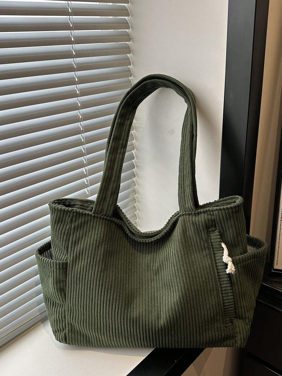Large Capacity Handbag For Women, New Fashionable Versatile Commuter Shoulder Tote Bag - Green - View 1