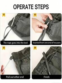 High-Efficiency Elastic Threader,Sewing Needle Threading Accessory, Metal Elastic Cord Thread Guide Tool For Drawstrings, Elastic Bands, And Crafts, Can Easily Pass Through All Kinds Of Narrow And Tortuous Spaces. Suitable For Sewing, Handicrafts - Multicolor - View 7