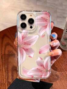 Fashionable Phone Case With 3D Pearl Floral Edge, Transparent Shockproof, Suitable For IPhone 16/11/12/13/14/15/15 Pro/15 Plus/15 Pro Max/7 Plus/8 Plus/X/Xs Max/Xr/11 Pro/12 Pro/13 Pro/14 Pro/12 Min - 多色 4 - 查看 11
