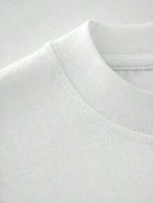 Camisetas gráficas Don't Kill My Vibe, camiseta con estampado gráfico, estilo casual de verano, holgada, 180g, para mujer, 1 pieza, talla grande, 100% algodón, camisetas de algodón para verano. - Blanco - Ver 5