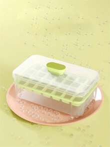 1 Set 28-Grid Ice Cube Tray, One-Touch Easy Release Ice Cubes, With Lid And Spoon, DIY Ice Mold, Home Bar Party Kitchen Essential - Multicolor - View 5