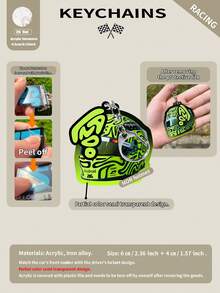 2D Cartoon Character Keychain, Racing Car Sports Keychain, Suitable For Car Enthusiasts, Birthday Gifts, Keychains, Car Key Chains, Packaging Decorations, Backpacks And Indoor Decorations - 1 Keychain (double-sided Printing, Requires Peeling Off the Protective Film). - View 20