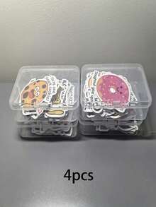 2/4/6个装小型透明PP收纳盒 - 多功能便携式贴纸和首饰收纳盒，适用于收纳贴纸、小物件、文具、首饰、发夹、发圈等，是学校、家庭、办公室、学生、员工、珠宝店、精品店的理想之选，也非常适合桌面、办公室和家居收纳。 - A - 查看 9