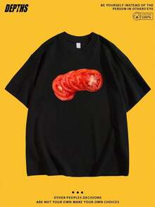 1 pieza, Nueva Colección Verano 2026, Estilos Unisex, Camiseta de Cuello Redondo con Estampado Creativo y Divertido de Dibujos Animados, Algodón Puro, Moda de Verano, Manga Corta, Estilo Casual para Salidas Diarias, Tallas: S–7XL |     Se envía en 24 horas. 180g 100% algodón, los diseños están impresos. Unisexo. - Negro - Ver 1