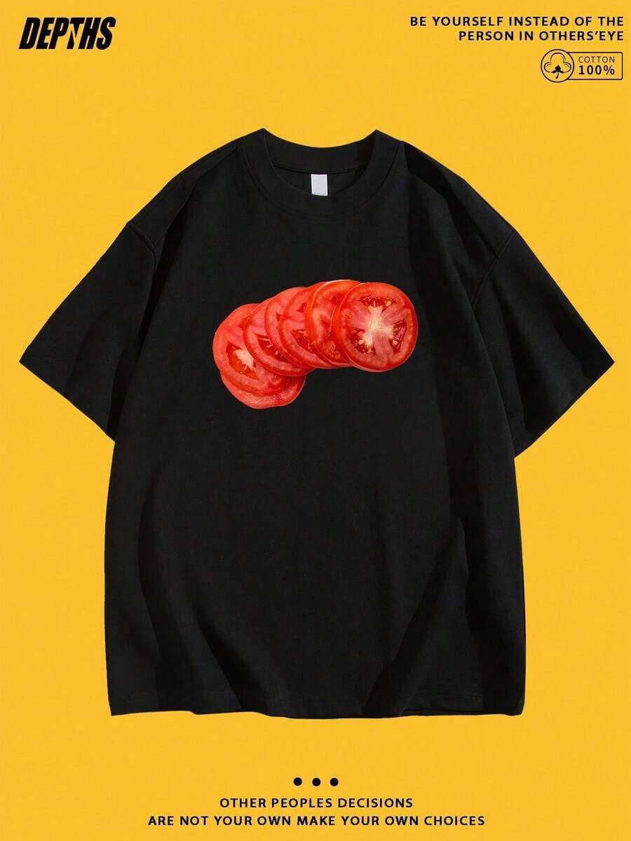 1 pieza, Nueva Colección Verano 2026, Estilos Unisex, Camiseta de Cuello Redondo con Estampado Creativo y Divertido de Dibujos Animados, Algodón Puro, Moda de Verano, Manga Corta, Estilo Casual para Salidas Diarias, Tallas: S–7XL |     Se envía en 24 horas. 180g 100% algodón, los diseños están impresos. Unisexo. - Negro - Ver 1