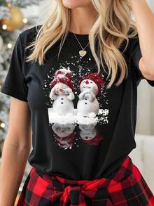 Camiseta Clásica de Talla para Mujer con Estampado de Mariposas, Cuello Redondo y Manga Corta. Camisetas Gráficas para Mujer con Frases como: La Fe HACE POSIBLES TODAS LAS COSAS, La Esperanza HACE QUE TODAS LAS COSAS FUNCIONEN, El Amor HACE QUE TODAS LAS COSAS SE HAYAN FÁCILMENTE. Camisetas de Verano para Mujer. - Negro - Ver 5