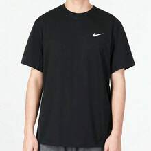 SS23 AS M Nk DF Uv Hyverse SS Camiseta deportiva, transpirable, informal, de cuello redondo y manga corta - Negro - Ver 4