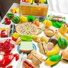 Juego de juguetes de cocina para niños, utensilios de cocina de corte simulado, juguetes de corte de frutas simuladas, accesorios de cocina para regalo para niños - 1 pieza de pescado - Ver 3