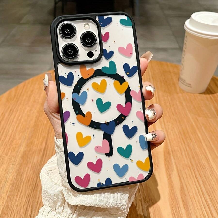 Free Shipping, Local Delivery In Mexico. Delivery In 4 Days To Phonecase: AVibrantHeartGraffitiDesignThatFitsEliPhone16Pro15Plus,Y14ProfessionalMaxMagneticPhoneCases,CompatiblewithWirelessChargingforAppleDevices,IncludingEliPhone11,12ProAnd13ProAsGoodAsA SimpleProtector. - 黑色 - 查看 1
