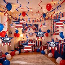 250th Anniversary Of US Independence Day Decorations, Suitable For Home, Party Background Decor - Multicolor - View 4
