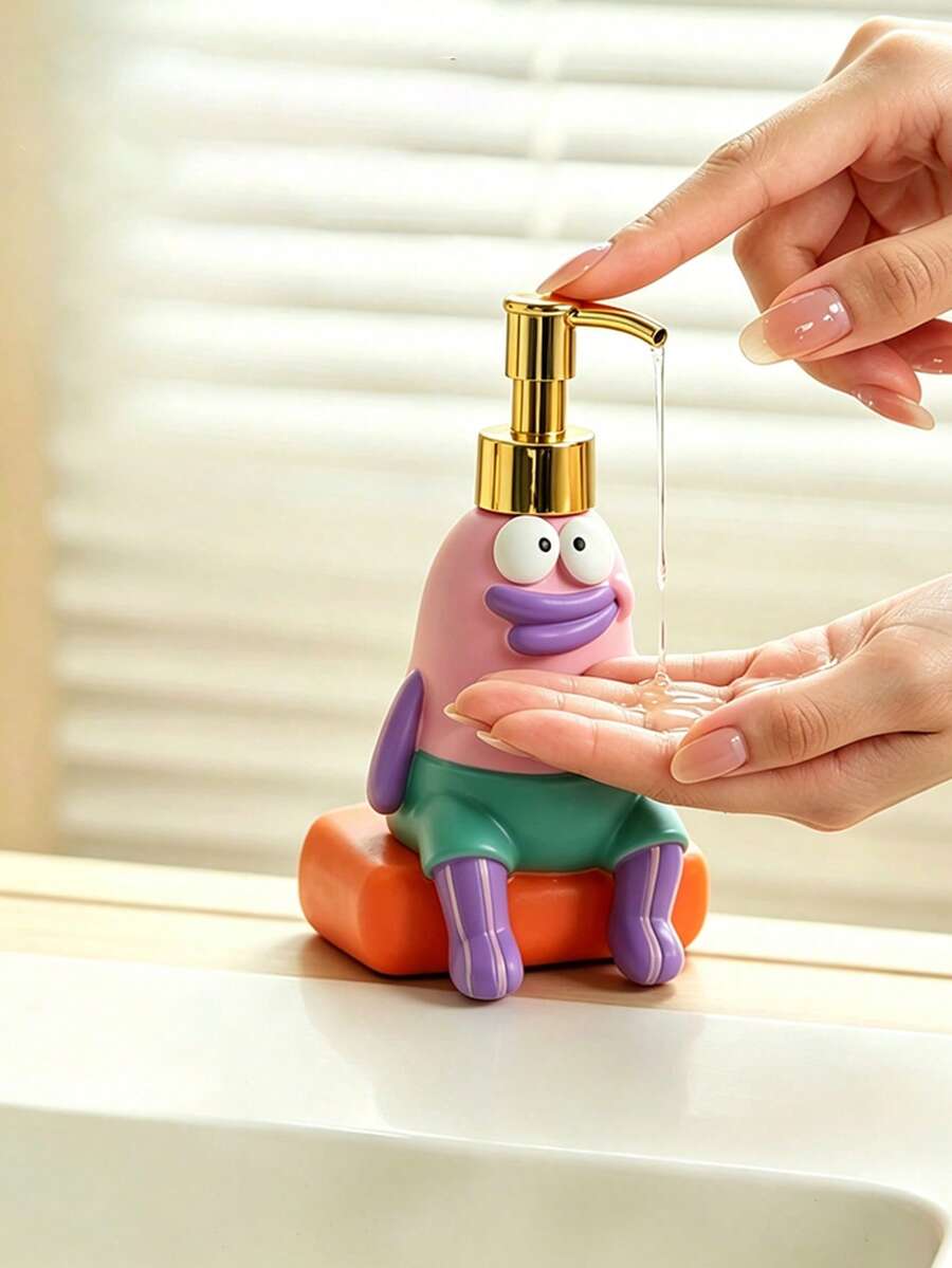 1 pieza Dispensador de jabón líquido recargable con diseño de pez de dibujos animados, envase portátil de tamaño de viaje para champú/gel de baño/loción, regalo sorpresa para amigos - Botella de jabón líquido Big Smart Fish - Ver 1