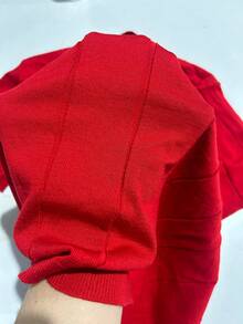 GRDR Men's Summer Ribbed Crew Neck Lightweight Knit Short Sleeve Sweater - Red - View 6