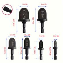Bộ 6 mũi khoan mở rộng ống đồng có tay cầm hình lục giác, mũi khoan mở rộng ống đồng mềm, bộ dụng cụ bảo dưỡng bao gồm các mũi khoan 1/4", 3/8", 1/2", 5/8", 3/4", 7/8". - mũi khoan mở rộng - Xem 4