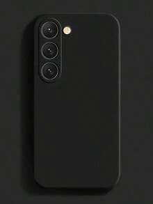 1 elegante funda para teléfono no incluye cordón ni soporte. Entrega local. Entrega a Funda no incluye cordón ni soporte. Teléfono minimalista, negro, sólido, material básico, funda para tel - Bajo 2 - Ver 7