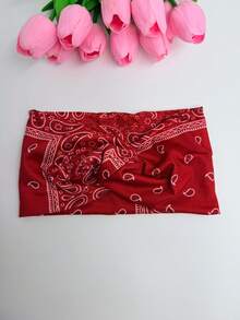 1pc Women's Bohemian Floral Print Criss-Cross Headband, Elastic & Comfortable, Suitable For Casual, Sportswear, Practical & Fashionable Hair Accessory For Women, Applicable For Beach, Bride And Other Occasions - Headband - View 14