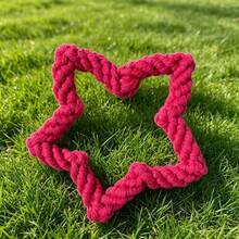 1Pc Star Shaped Dog Rope Chew Toy, Durable Five-Pointed Star Knot Toy For Aggressive Chewers, Tough Bite-Resistant Interactive Tug Of War Toy For Small/Medium Dogs, Teeth Cleaning & Boredom Relief Pet Training Toy - Multicolor - View 9