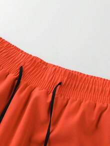 Women's Quick-Dry Yoga Shorts - Lightweight And Breathable Sports Shorts, Summer Black Elastic Fitness Shorts For Women - 紅橙色 - 查看 8