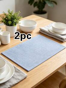 Bộ 1/2/4 tấm lót bàn bằng vải trang trí, thích hợp cho tiệc cưới, tấm lót bàn bằng nhựa PVC tối giản và phong cách, tấm lót máy pha cà phê, thảm cách nhiệt chống trượt, thích hợp cho tiệc cưới, lễ hội, dã ngoại, tiệc sinh nhật. - Nhiều màu - Xem 26