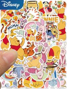50 miếng dán hoạt hình Winnie the Pooh dễ thương của Disney dùng cho laptop, vali, ván trượt, sổ lưu niệm, đàn guitar, mũ bảo hiểm, graffiti, phong cách thẩm mỹ, quà tặng. - A - Xem 4