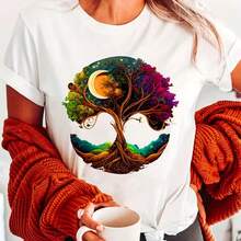 Printed T-Shirt For Men And Women - White - View 1